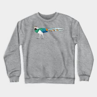 Lady amherst's pheasant bird cartoon illustration Crewneck Sweatshirt